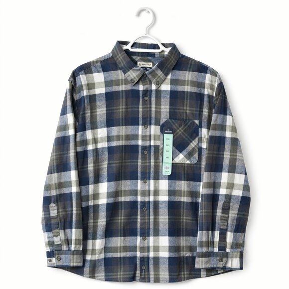 Magellan Outdoors Other - Magellan Outdoors Canyon Creek Plaid Flannel Shirt Blue Green Cotton 3XL